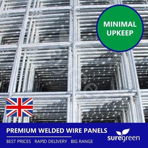 Premium Galvanised Welded Wire Panel | 2.4m x 1.22m | 50mm Hole | 12G | 8 Pack