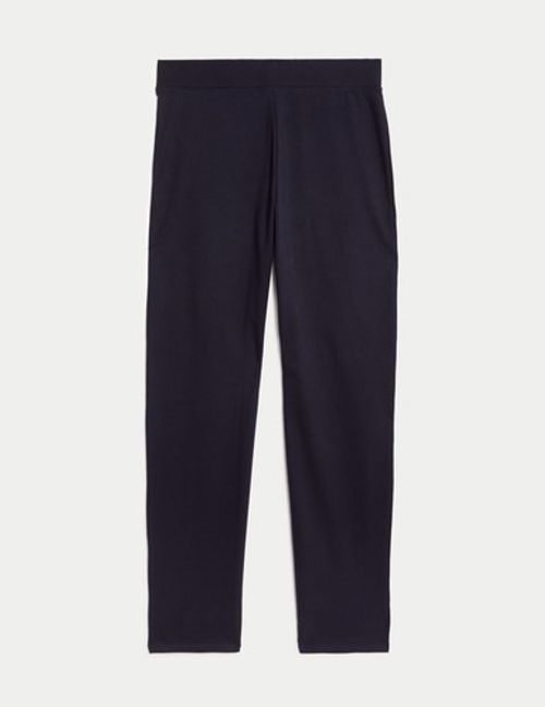 EX M&S Joggers Straight  Elasticated  Pants Ladies Cotton Rich High Rise Bottoms