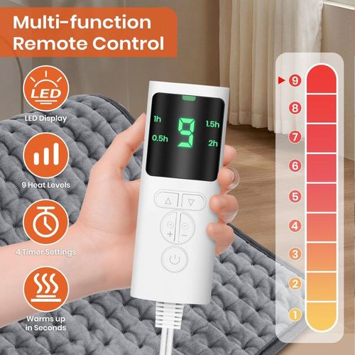9 Levels Heating Pad Electric Heat Pad for Back Neck Shoulder Belly Pain Relief. — image 3