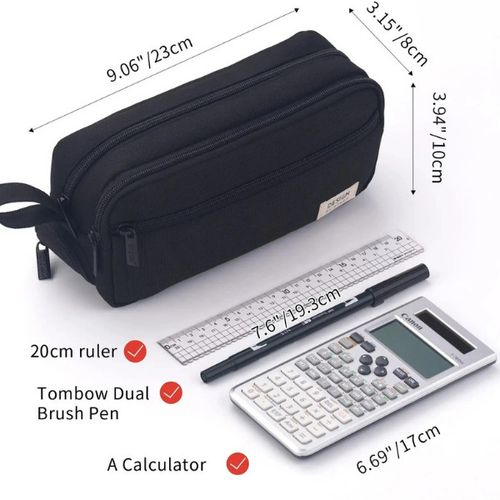 Large Capacity Pencil Case Multi Layer Compartment School Stationery Storage Bag — image 3