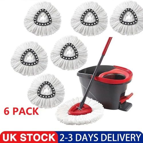 12xReplacement for Vileda Mop Heads Refill Turbo Microfibre Spin Mop Easy Wring