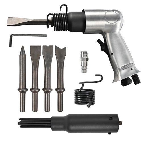 Air Pneumatic Gun Needle Scaler w/ 4 Hammer Chisel Kit Rust Weld & Paint Remover — image 7