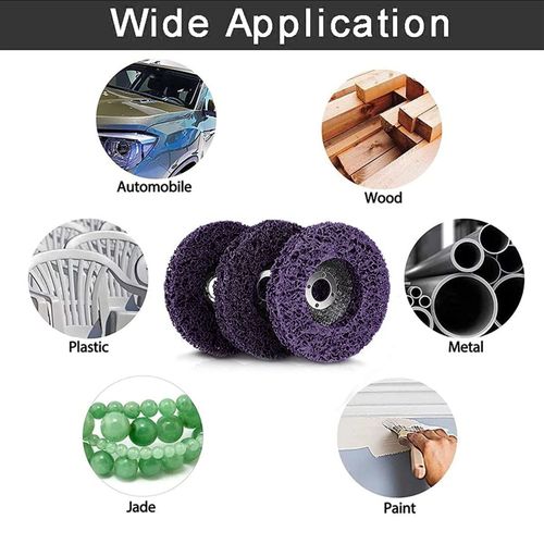 5 Pcs 4'' 100mm Poly Strip Disc Wheel Paint Rust Removal Clean For Angle Grinder — image 10