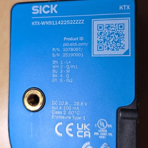 SICK Photoelectric Sensor WTX-WN91142252ZZZZ 100mm DC Digital SPST Cable — image 1