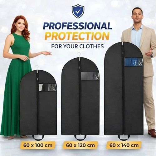 Hanging Garment Bags Zip Up Dress Coat Clothes Suit Cover Dust/Water Proof UK