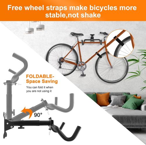 Bike Storage Hanger Wall Mounted Adjustable Bicycle Hook Rack Garage Stand Tool — image 6