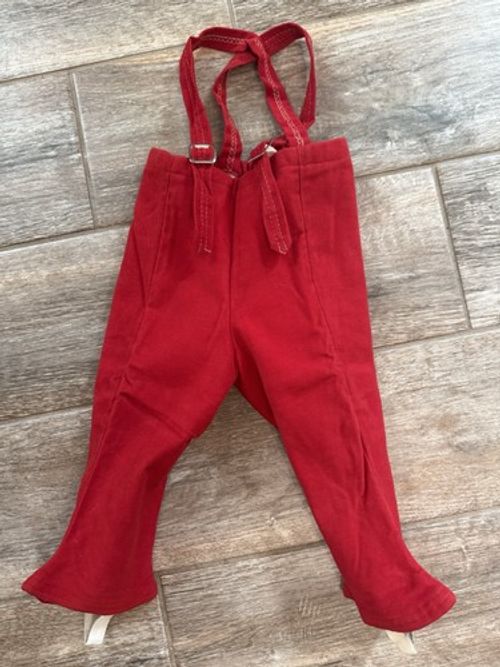 Vintage 1950s Kids Ski Pants Flannel Lined Stirrup Snow Overalls Prentice Zipper