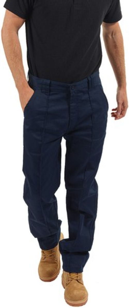 SITE KING Mens Classic Work Trousers Size 28 to 52 BLACK or NAVY WORKWEAR PANTS