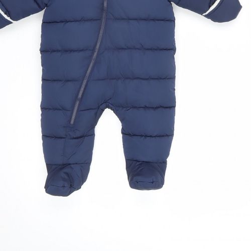 Fred & Flo Unisex Baby & Toddler Puffer Jacket Snowsuit Size 3-6 Months Blue — image 10