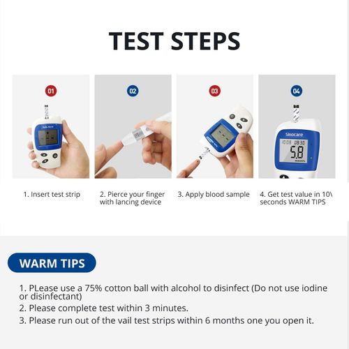 sinocare (Safe-Accu2) Blood Glucose Test Safe ACCU2 Strips x100  — image 3