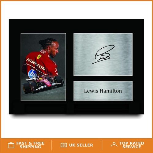 Exclusive Lewis Hamilton Printed Autographed Picture - F1 Racing Collectible