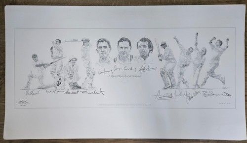 A Kent XI for all seasons -  Signed Print