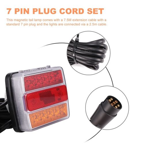 Magnetic LED Rear Tail Lights Board Trailer Towing Lightboard 5 Functions E-Mark — image 6