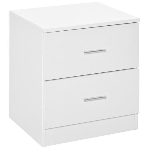 Bedside Table w/ 2 Drawers, Nightstand, Side Storage Cabinet