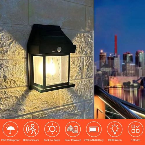 4 PACK Solar Garden Security Lamp Powered PIR Motion Sensor Outdoor Wall Lights — image 4