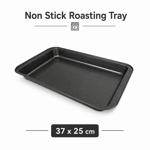 Non Stick Oven Roasting Tray Carbon Steel Baking Tray Deep Rectangular Roaster — image 1