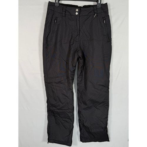 Fera Womens Black Insulated Ski Snow Pants Zippered Pockets Ankle Zips 32x29 — image 1