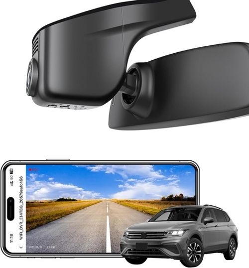 Mangoal Front 4K & Rear 1080P OEM Dash Cam for Volkswagen Tiguan 2018-2024 GPS