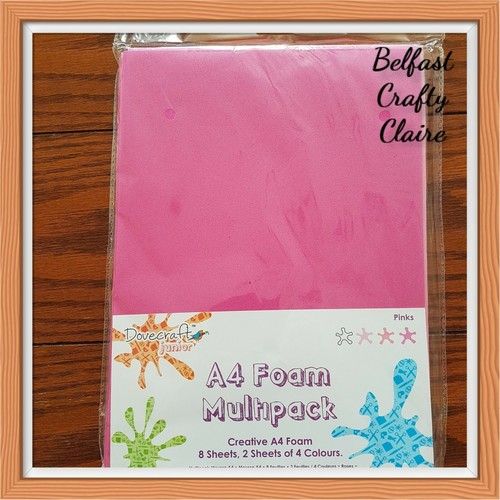 A4 Dovecraft Junior Foam Sheets Multipack Assorted Colours - 8 Sheet Pack SALE!