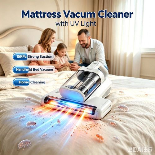 Mattress Vacuum Cleaner 15KPa Bed Vacuum UV‑C Hot Air Drying Dust Mite Remover X