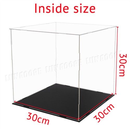 Large Acrylic Display Case Clear Perspex Box Dustproof Action Figures Install UK