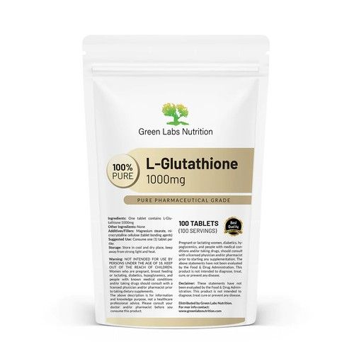 L-Glutathione 1000 mg Tablets – High Strength, Liver, Antioxidant & Skin Support