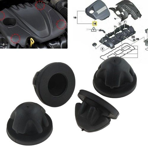 4pc FOR BMW 1 2 3 4 5 6 SERIES X1 X3 ENGINE COVER TRIM RUBBER MOUNT GROMMET BUSH