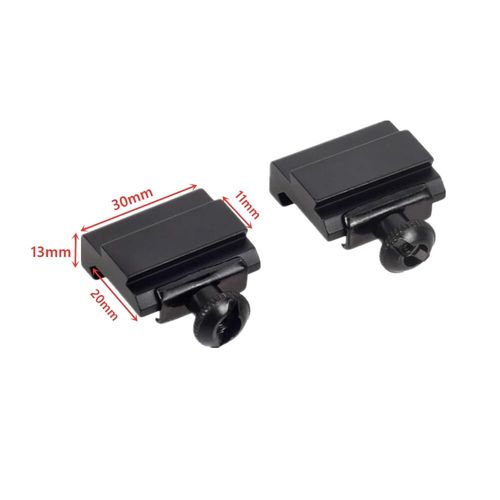 Set of 2 20mm to 11mm Dovetail Rail Base Adapter Scope Mount for Weaver Picat... — image 2