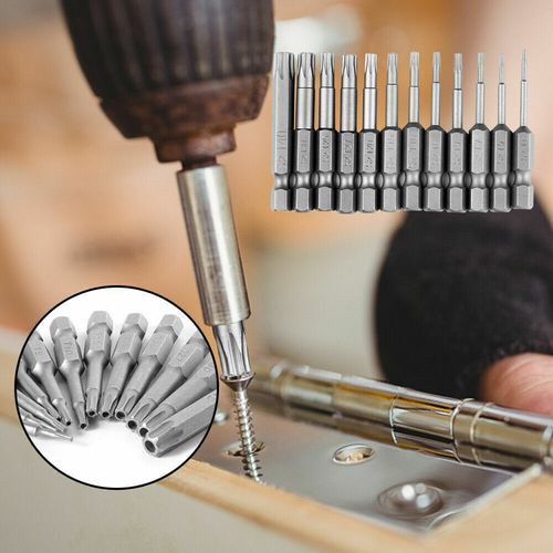 11X/10CM Long Reach Torx Star Hex Security Bit Set Tamper Proof Screwdriver Bits — image 12