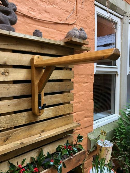 Wooden Saddle Rack/Stand-Handmade Rustic Wall/Stable mount with hat/bridle hook — image 6