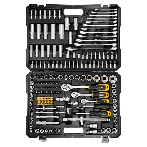 Socket Set - 216-Piece Socket and Ratchet Set with Drill Bits - JCB — image 2