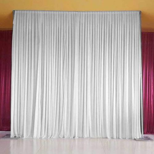 3×3m White Backdrop Curtain Background Drape Wedding Party Stage  Booth Sheer — image 2
