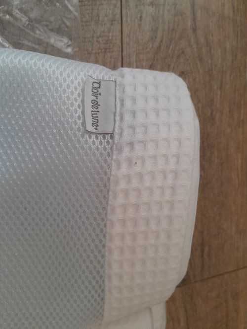 Clair de Lune Over the Moon Breathable Cot Bumper Twin Pack - White Mesh — image 6