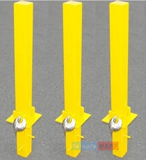 3 x Security Parking Posts, Fold Down Heavy Duty, Parking Bollard Maypole MP9739