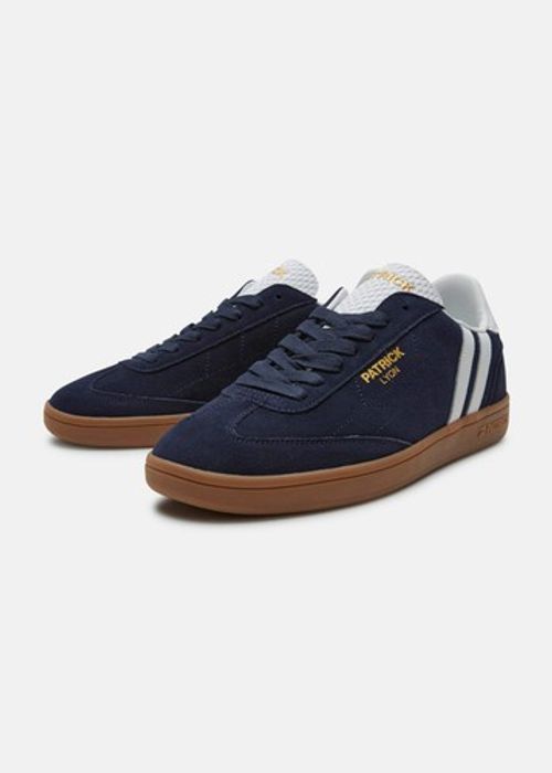Patrick Lyon Mens Trainers Casual Shoes Navy White Gum