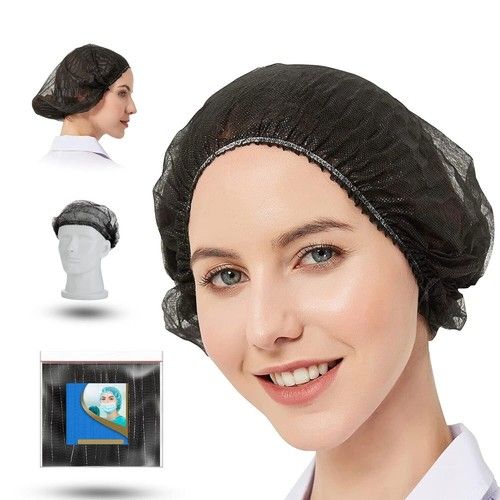✅100‑1000 Pack Disposable Mob Caps White Black Blue Hair Nets Catering Salon UK