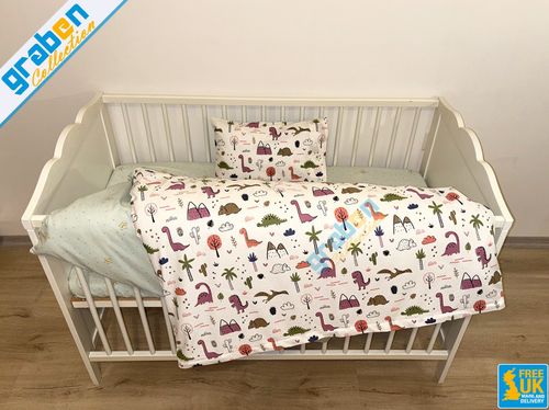 100% COTTON BEDDING SET FOR Toddler Bed Cot Bed Duvet Cover&Pillowcase 120x150cm — image 10