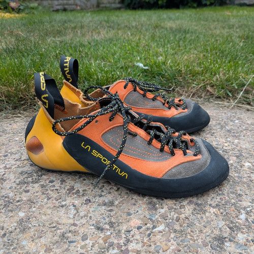 La Sportiva Men's Climbing Shoes EU 40 Orange Yellow Black Grey