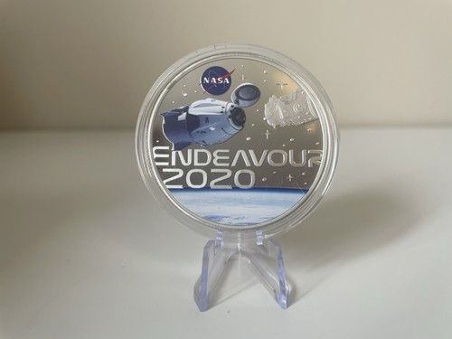 NASA 50mm Silver Plated Coin 2023 Samoa Half Dollar Limited Edition - Endeavour