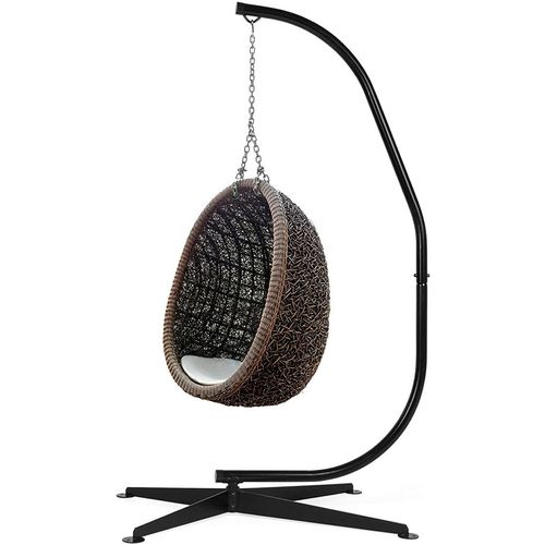 Large Heavy Duty Garden Hammock C-stand Hanging Swing Egg Chair Frame with Base — image 3