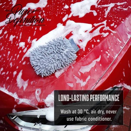 Chenille Wash Mitt X 2 Microfibre Noodle Car Washing Cleaning Pure Definition — image 2