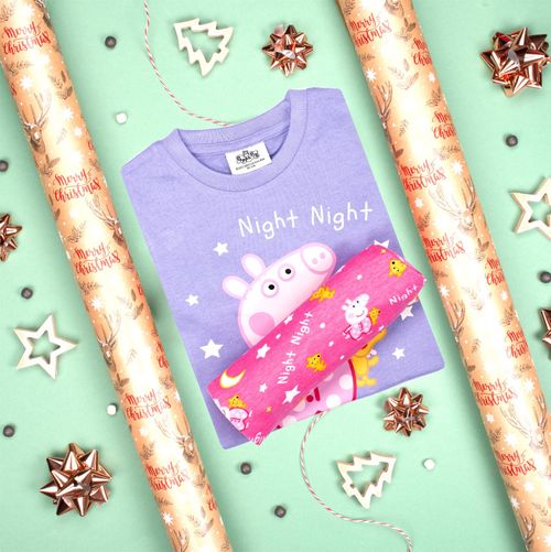 Peppa Pig Personalised  Pyjama for Girls Long Sleeve Winter PJ Set Christmas Gif — image 4