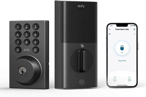 Eufy C30 Combination Keypad Smart Lock Wi-Fi Bluetooth App Control Alexa Black