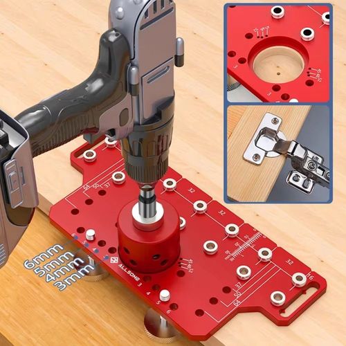 Shelf Pin Jig Drilling Guide Template 2-in-1 Door Handle Drilling Guide — image 5