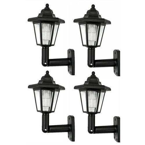 2/4Pcs Solar Wall Lanterns Led Powered Wall Light Lamp Outdoor Garden Patio Door — image 1