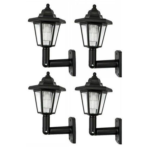 2/4Pcs Solar Wall Lanterns Led Powered Wall Light Lamp Outdoor Garden Patio Door