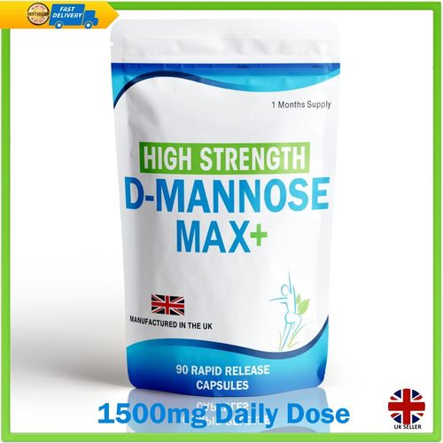 D Mannose 90 Capsules Supports Healthy Urinary Tract Cystitis Relief UTI Bladder — image 1