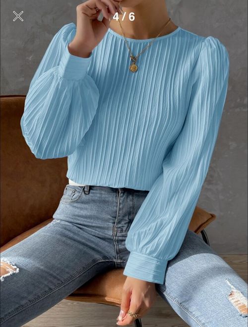 Ladies Summer Blouse Tops Long Sleeve Loose T-Shirt Casual Shirts Tee Size 6-16 — image 2