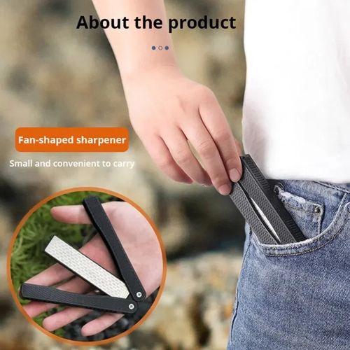 Double-Sided Folding Diamond Sharpening Sharpener File Stone Quick Easy No Oil — image 4