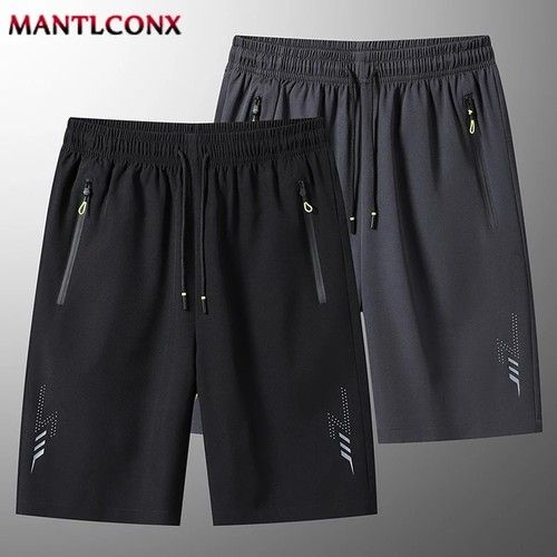 Mens Running Shorts Gym Sports Quick Dry Zip Pockets Workout Training Shorts